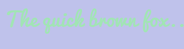 Image with Font Color A1E5B4 and Background Color BFC2EB